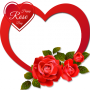 Personalize Happy Rose Day Heart Shape Frame With Your Photo Online. Create Valentines Day Frame With Custom Photo. Generate Happy Rose Day Wishes Couple Heart