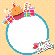 Happy Birthday Frame With Cup Cake and Your Photo. Create Birthday Wishes Photo Frame Online. Personalize Bday Photo Frame Online With Name. Create Photo Frame Pic