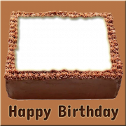 Happy Birthday Chocolate Photo Cake With Your Photo