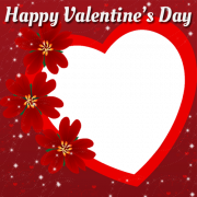 Happy Valentines Day Photo Frame With Custom Photo Generator. Beautiful Valentine Heart Frame With Your Photo. Personalize Custom Photo Frame For Love Couple