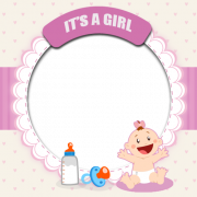Its a Girl Cute Baby Girl Photo Frame With Your Custom Photo Maker. Personalize Baby Girl Photo Frame Online. Generate Cute Girl Special Photo Frame With Name